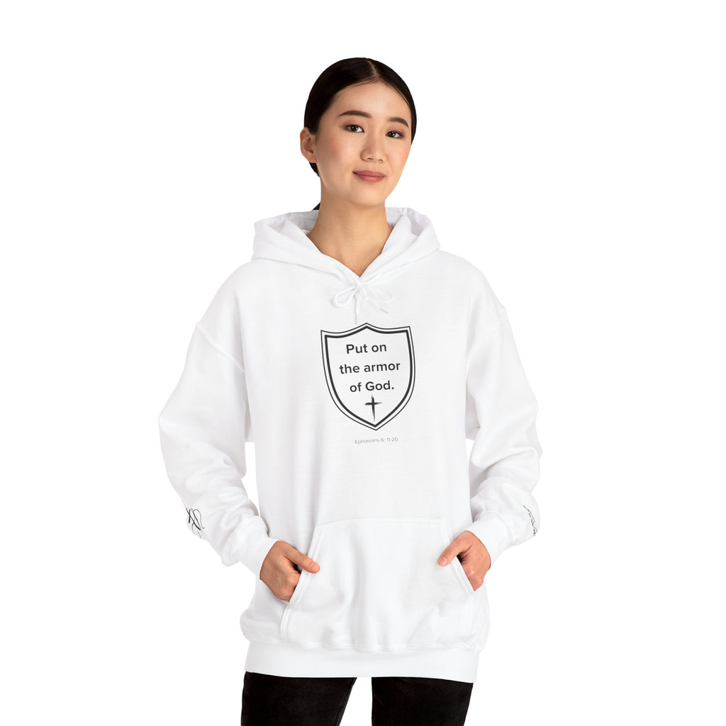 Hooded Sweatshirt with Ephesians 6: 11-20 Design