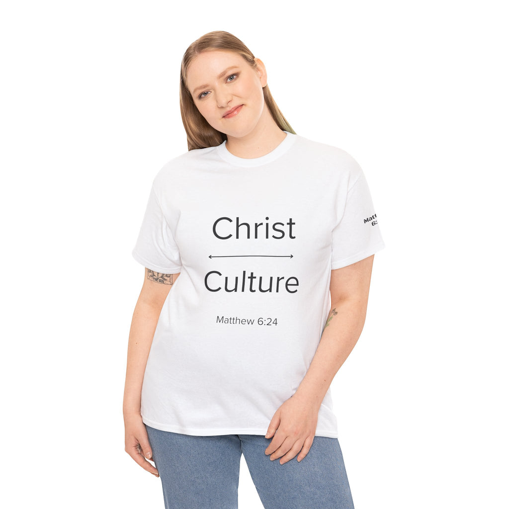 Christian Graphic Tee - Threads of Truth, Christ Over Culture - Matthew 6:24