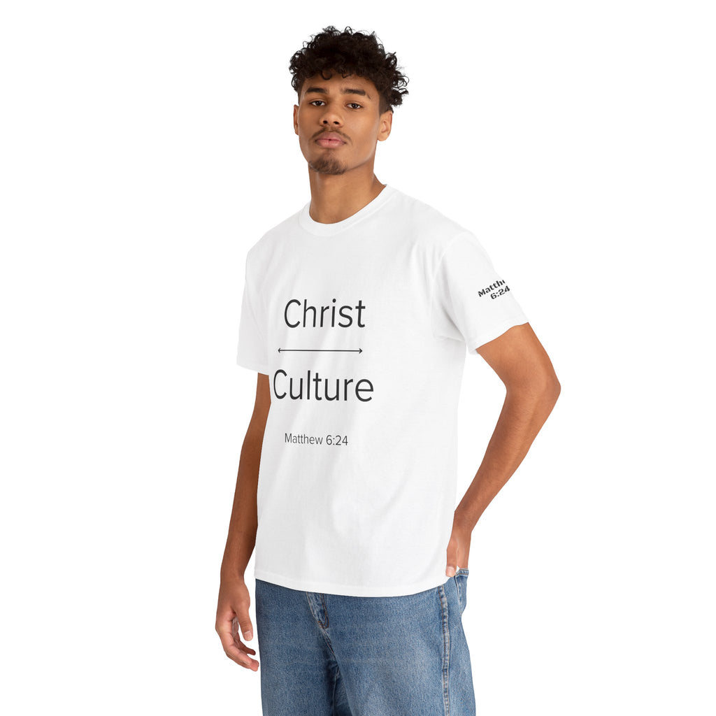 Christian Graphic Tee - Threads of Truth, Christ Over Culture - Matthew 6:24